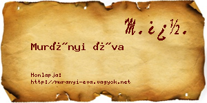 Murányi Éva névjegykártya