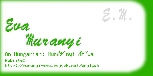 eva muranyi business card